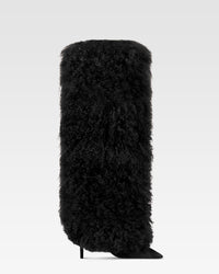 Boots in mongolian fur multicolor / print