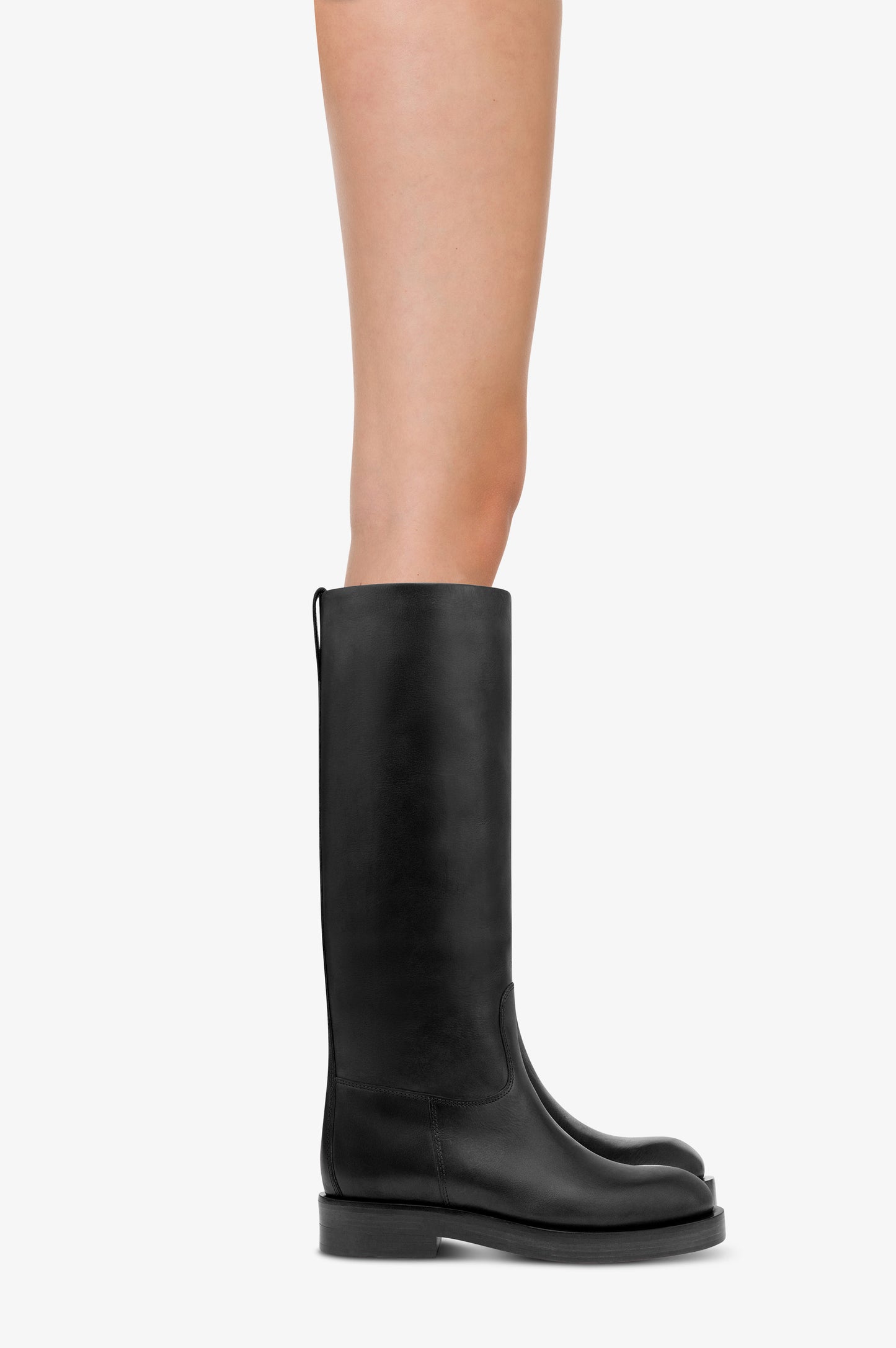 Bottes en cuir de veau noir