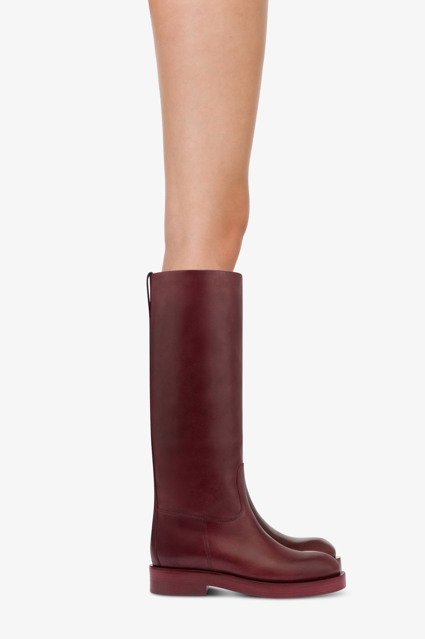 Boots in rouge noir calf leather