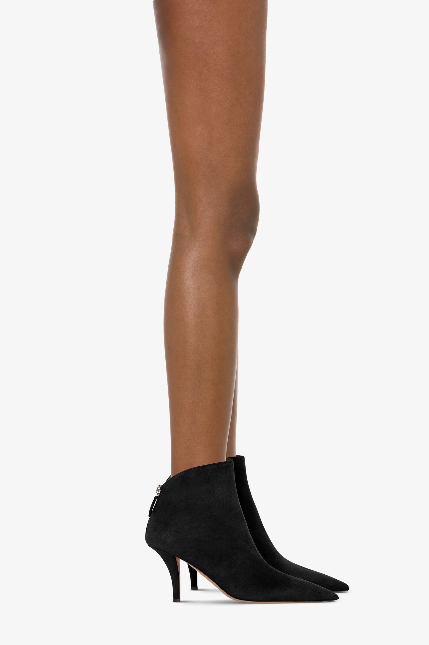 Bottines en cuir suede noir
