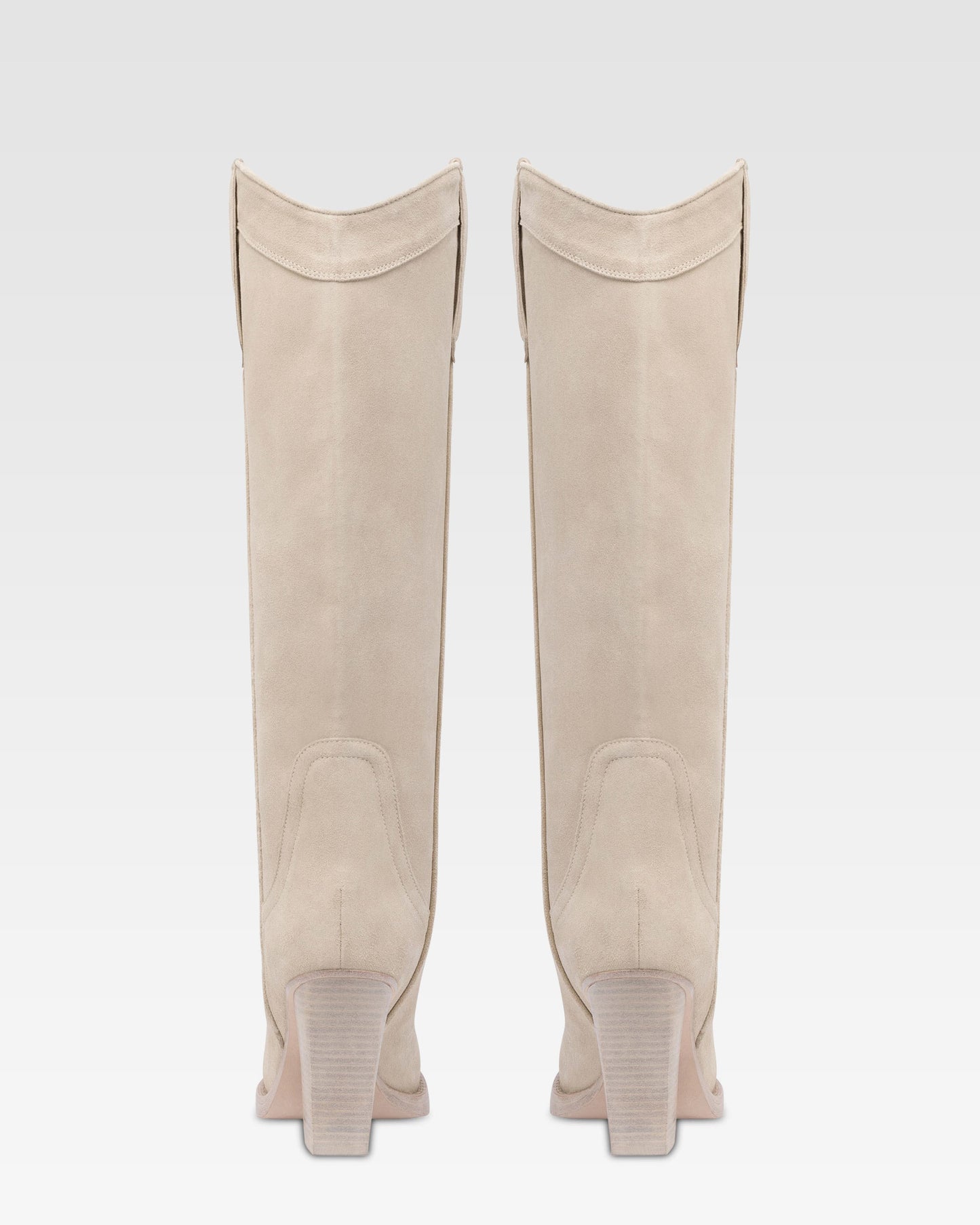 Angora calf suede boots