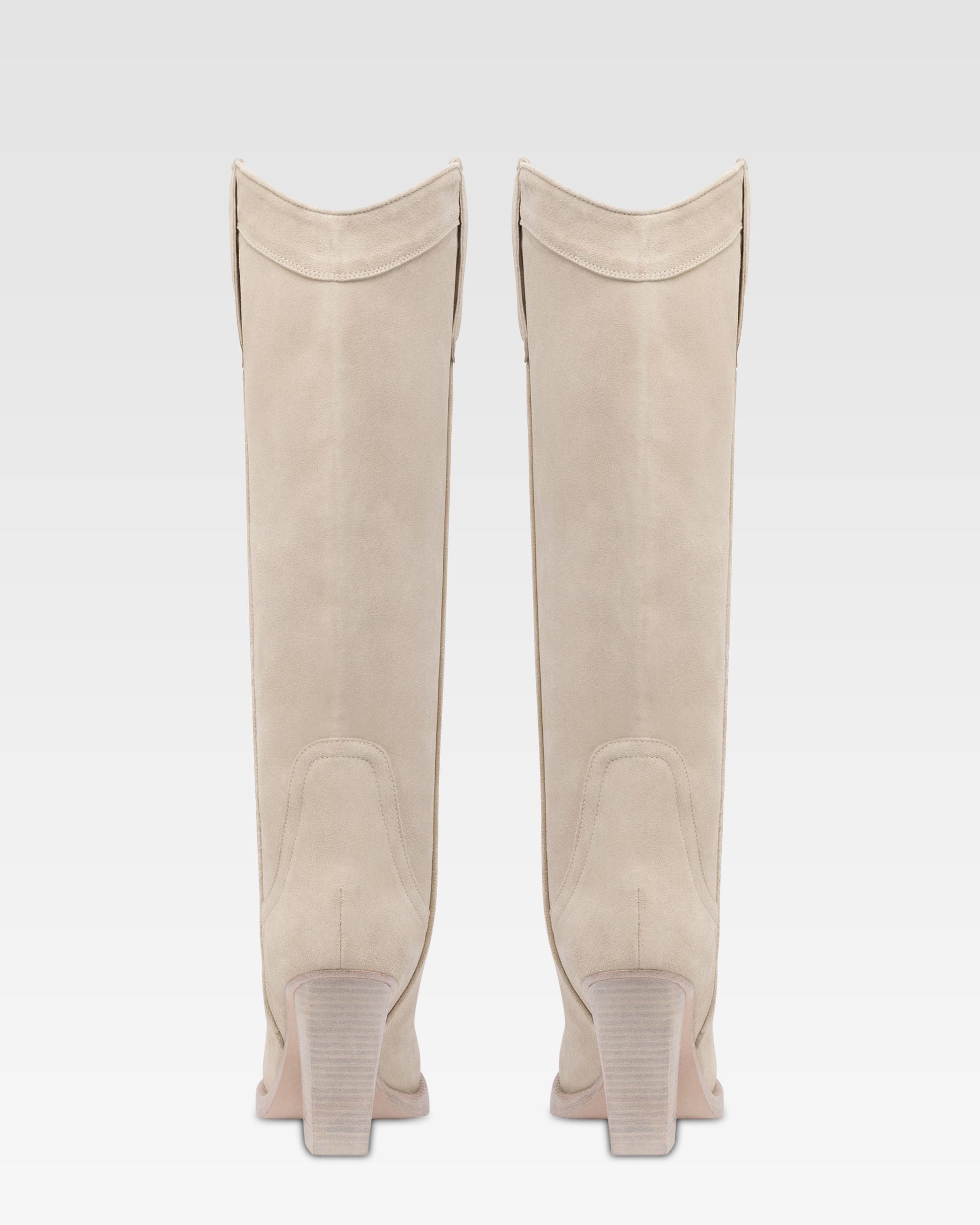 Angora calf suede boots