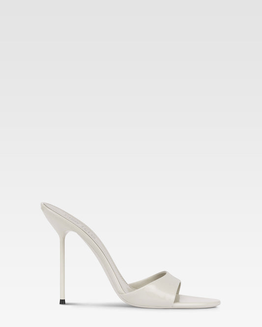 Mules in vernice grigia