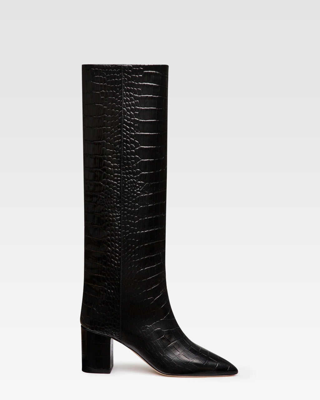 Carbon embossed leather boot