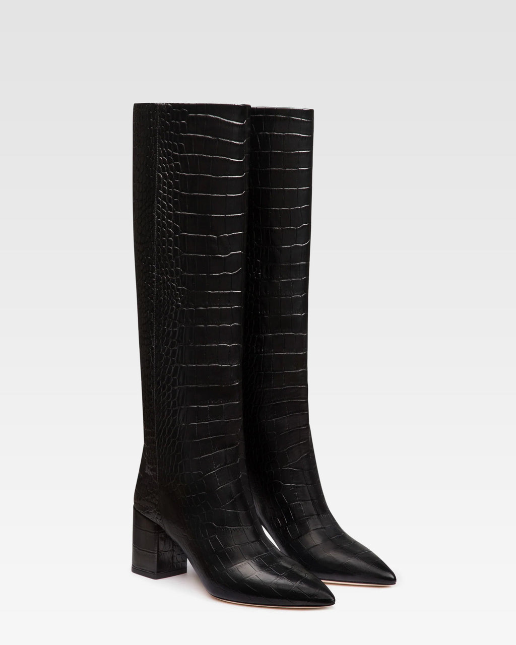 Carbon embossed leather boot