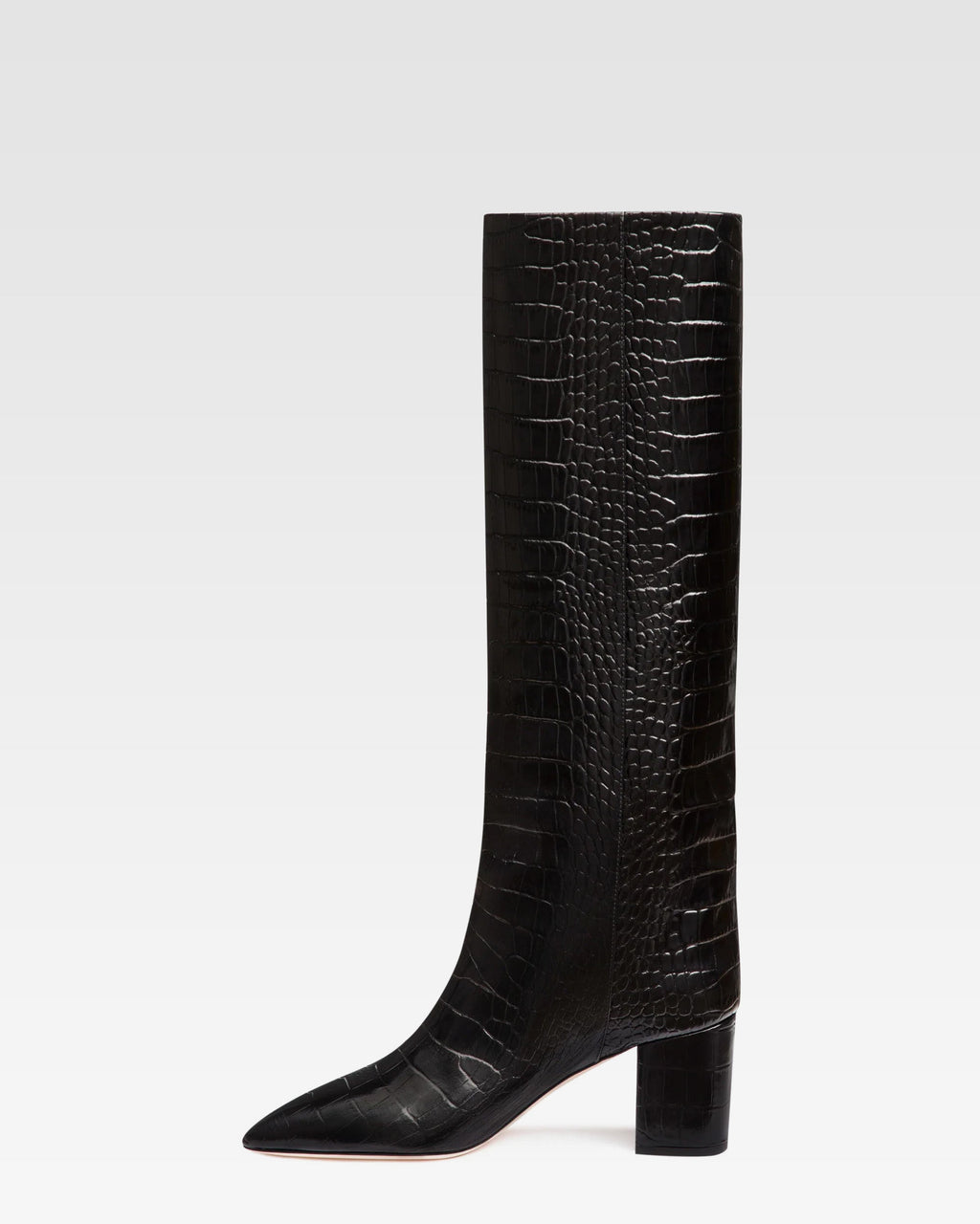 Carbon embossed leather boot