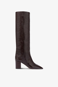 ロングブーツ PARIS TEXAS FW24 LEATHER BOOT (PX757_XLTH3VANILLA) Knee-high boots in smooth black leather - Paris Texas