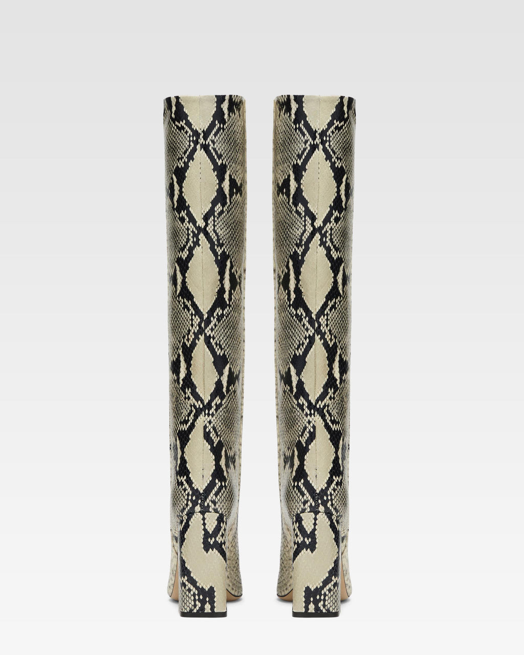 Printed phyton leather boots