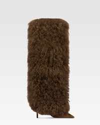 Stivali in mongolian fur nero — marrone/marrone