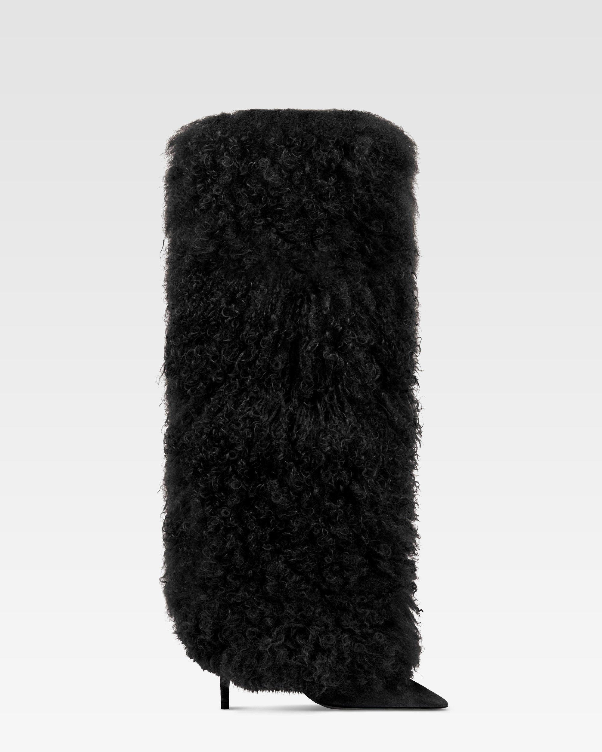 Stivali in mongolian fur nero