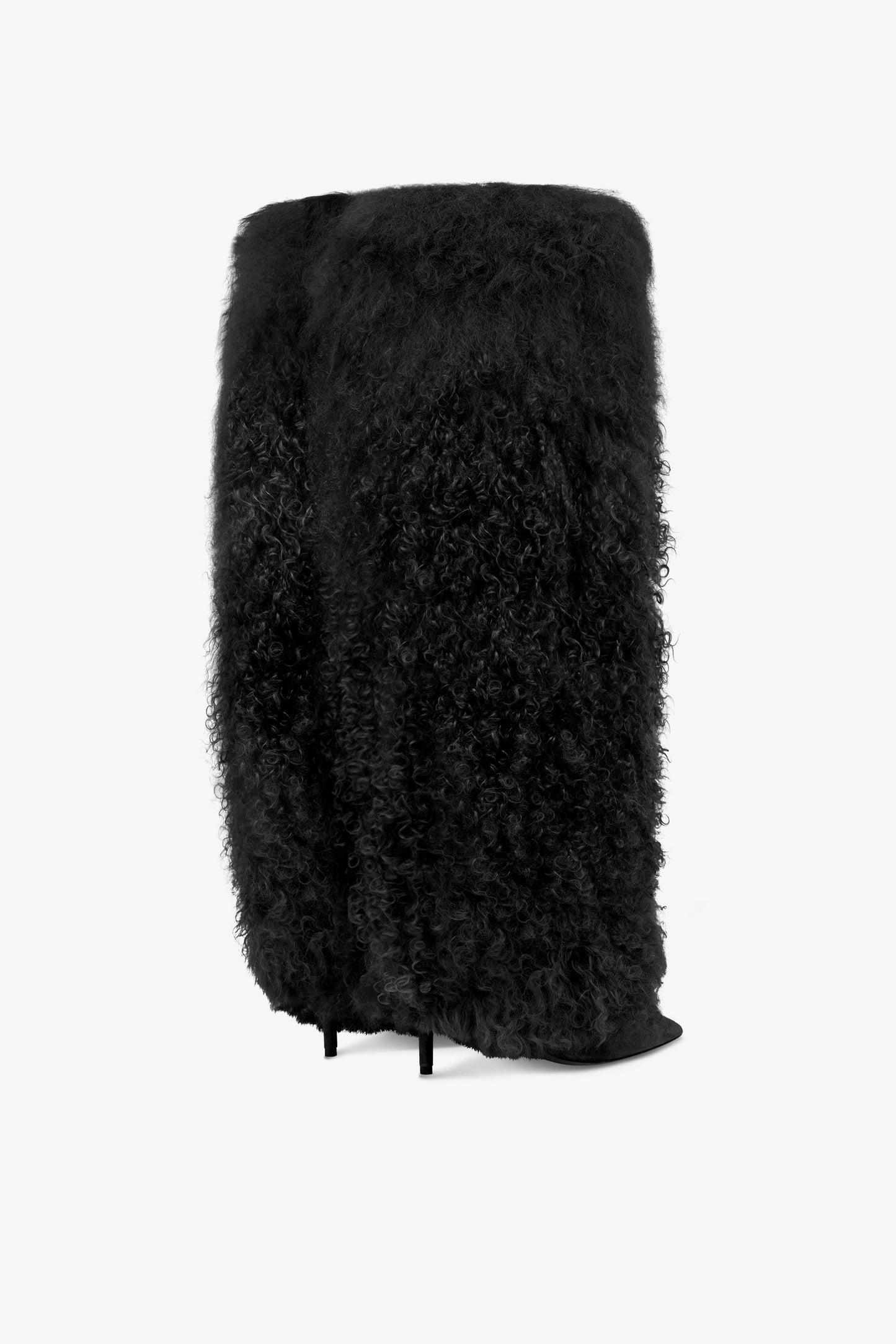 Boots in mongolian fur multicolor / print