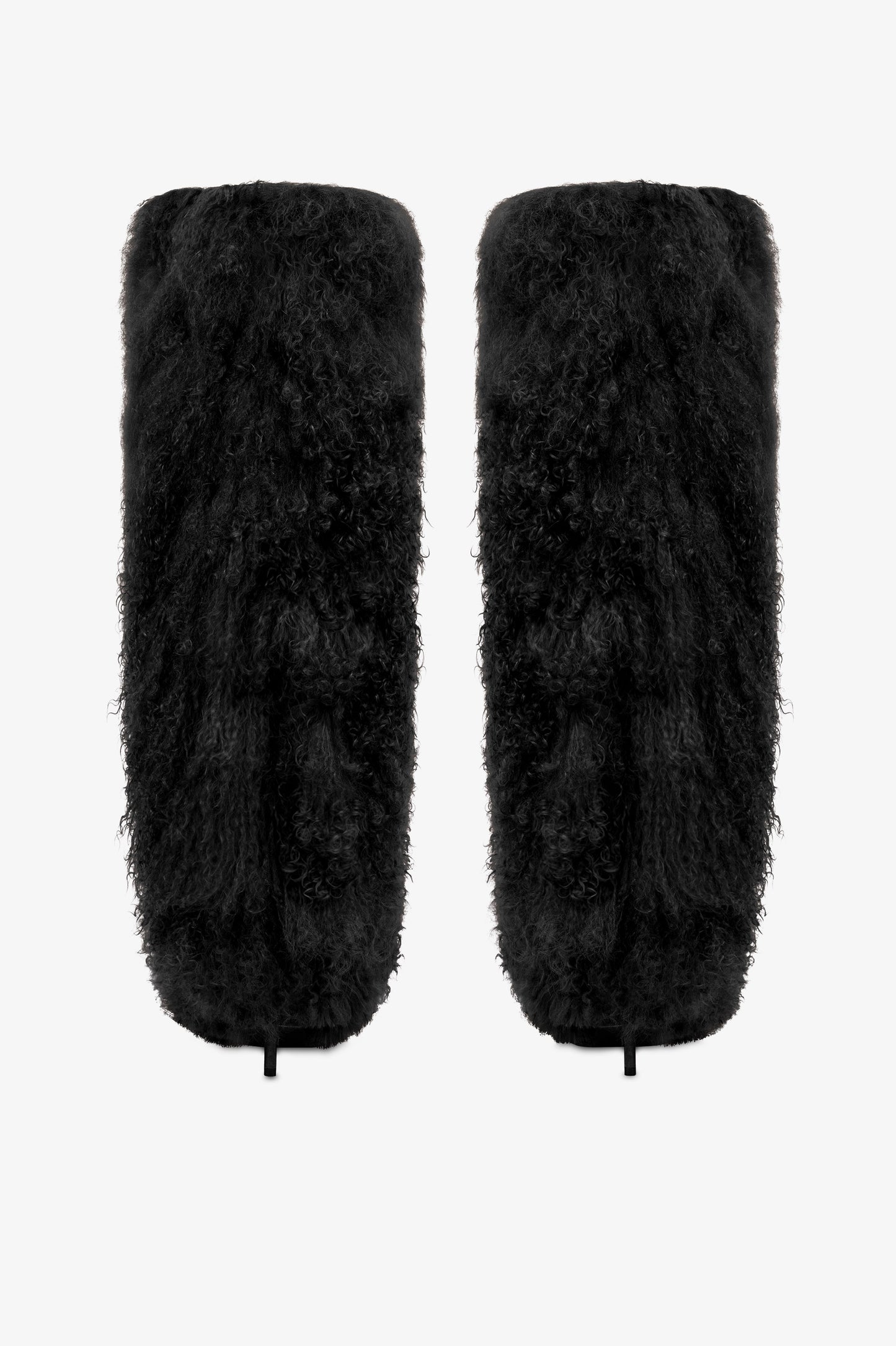 Boots in mongolian fur multicolor / print