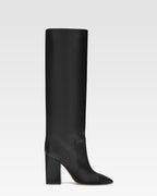 Black nappa leather boots