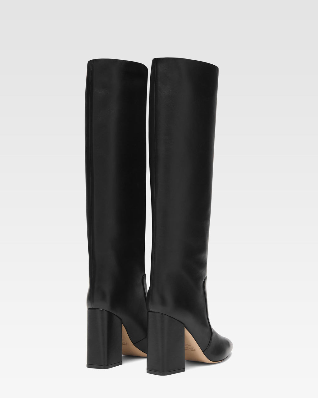 Black nappa leather boots