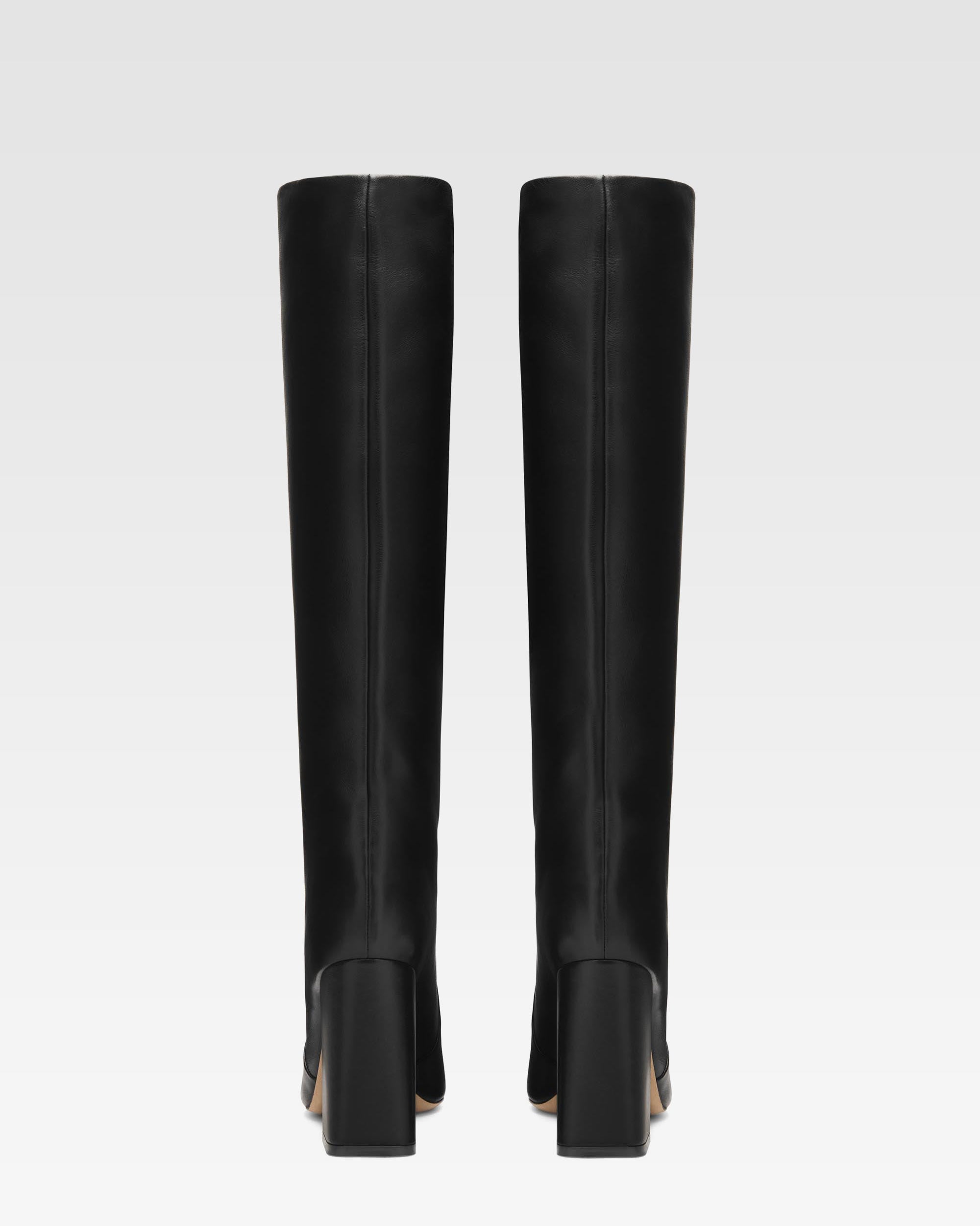 Black nappa leather boots