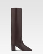 Boots in ebony nappa leather