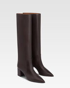 Boots in ebony nappa leather