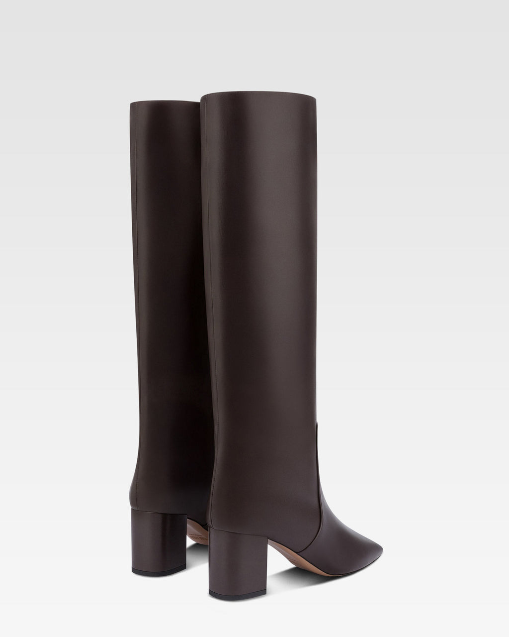 Boots in ebony nappa leather