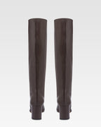 Boots in ebony nappa leather