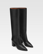 Black nappa leather heel 70 boots