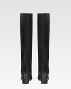 Black nappa leather heel 70 boots