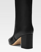 Black nappa leather heel 70 boots