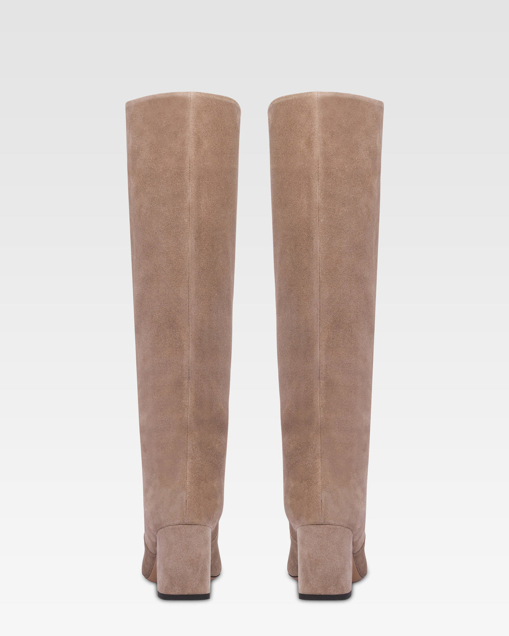 Knee-high boots in soft koala suede leather