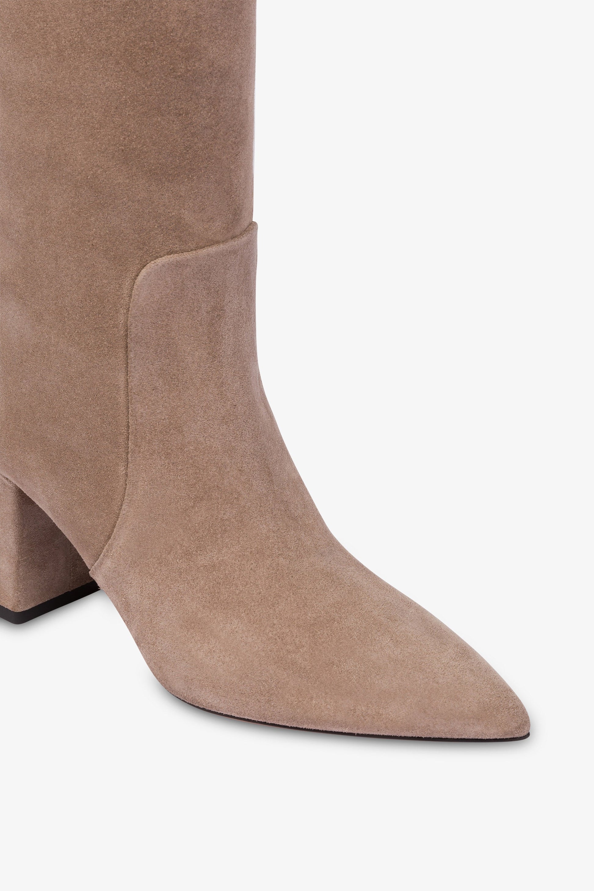 Bottes a hauteur de genou en cuir suede de koala souple