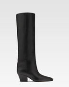 Black nappa leather heel 60 boots