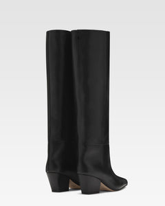 Black nappa leather heel 60 boots