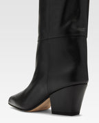 Black nappa leather heel 60 boots