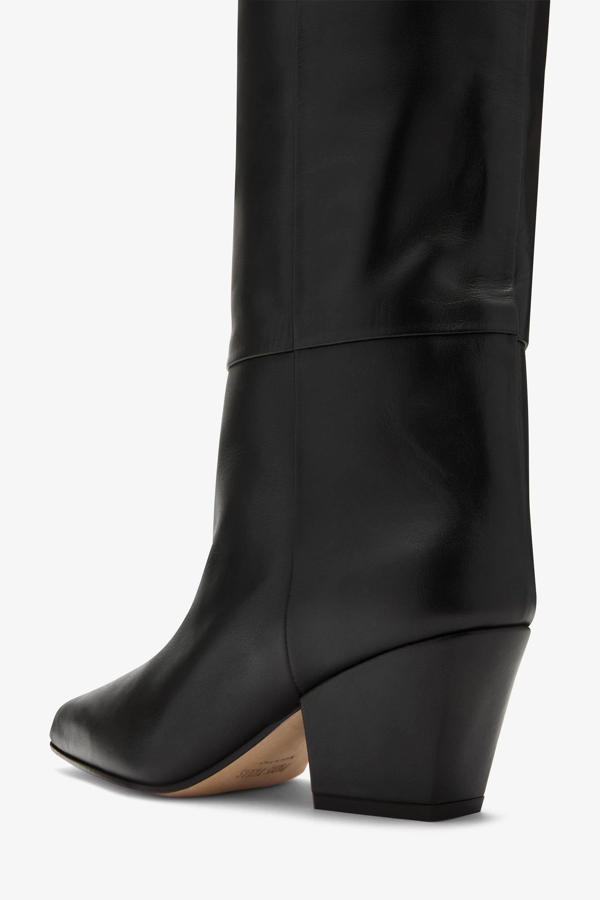 Black nappa leather heel 60 boots