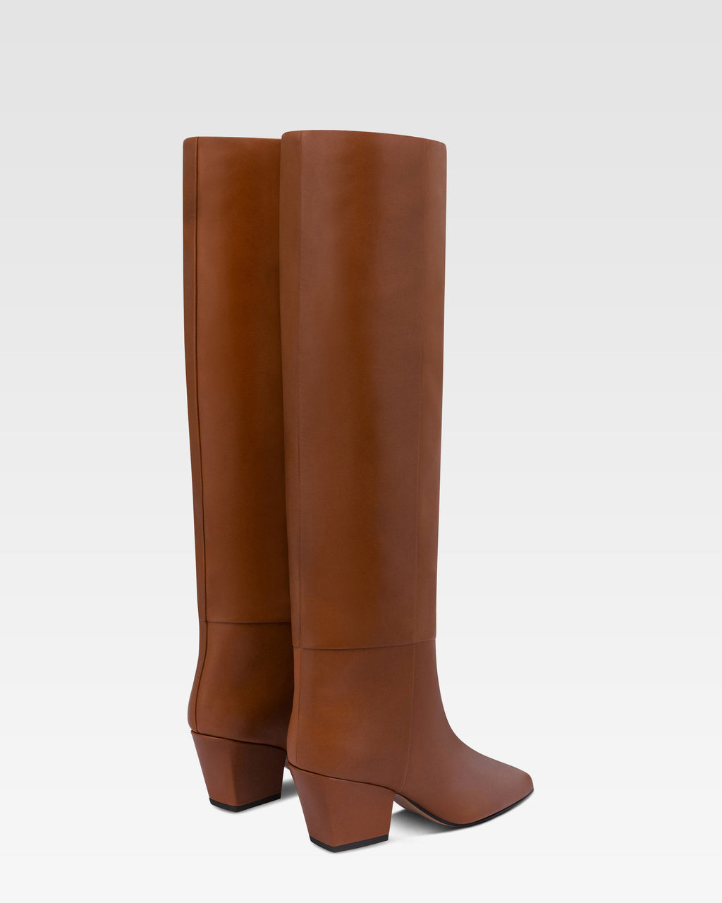 Bottes en cuir de veau couleur marron