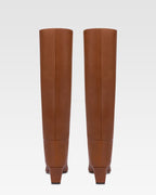 Bottes en cuir de veau couleur marron