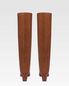 Bottes en cuir de veau couleur marron