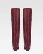 Stiefel aus Kalbsleder in Rouge Noir