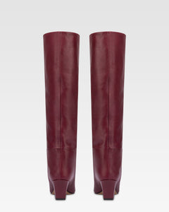 Stiefel aus Kalbsleder in Rouge Noir