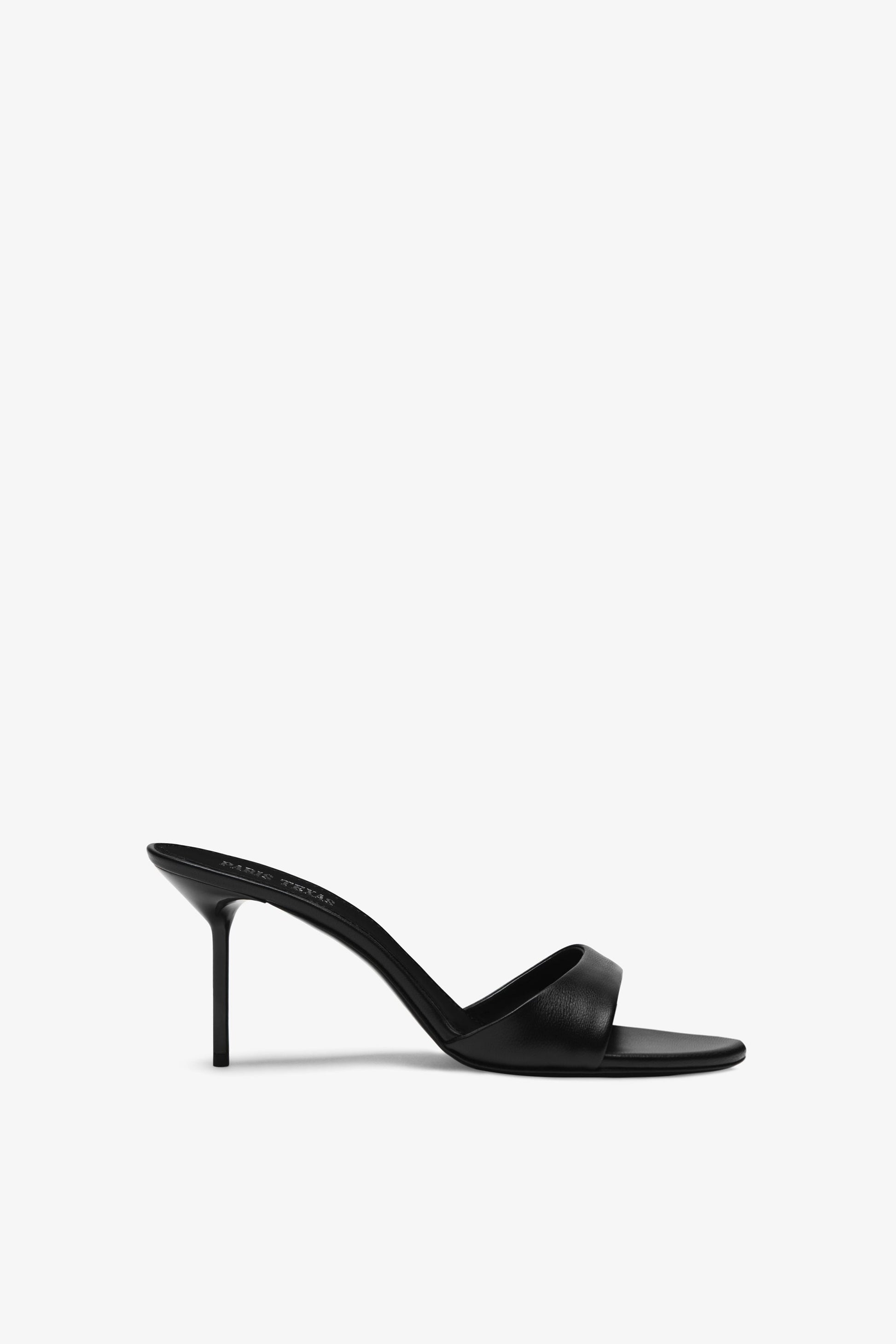 Mule en cuir nappa noir