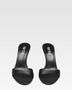 Black nappa leather mule