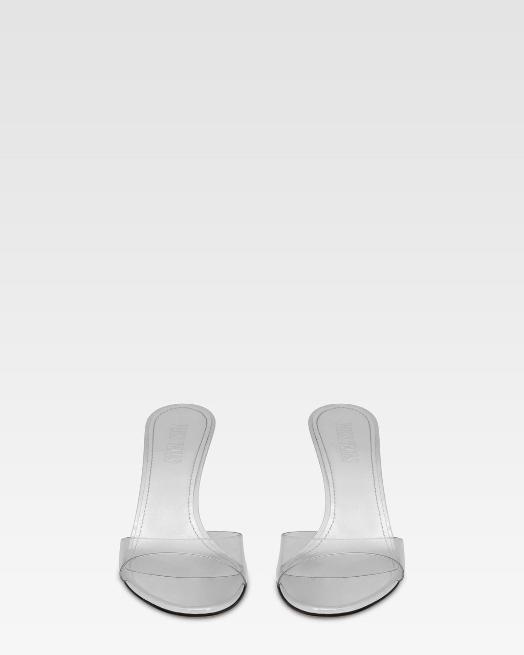 Mules en PVC y piel espejada