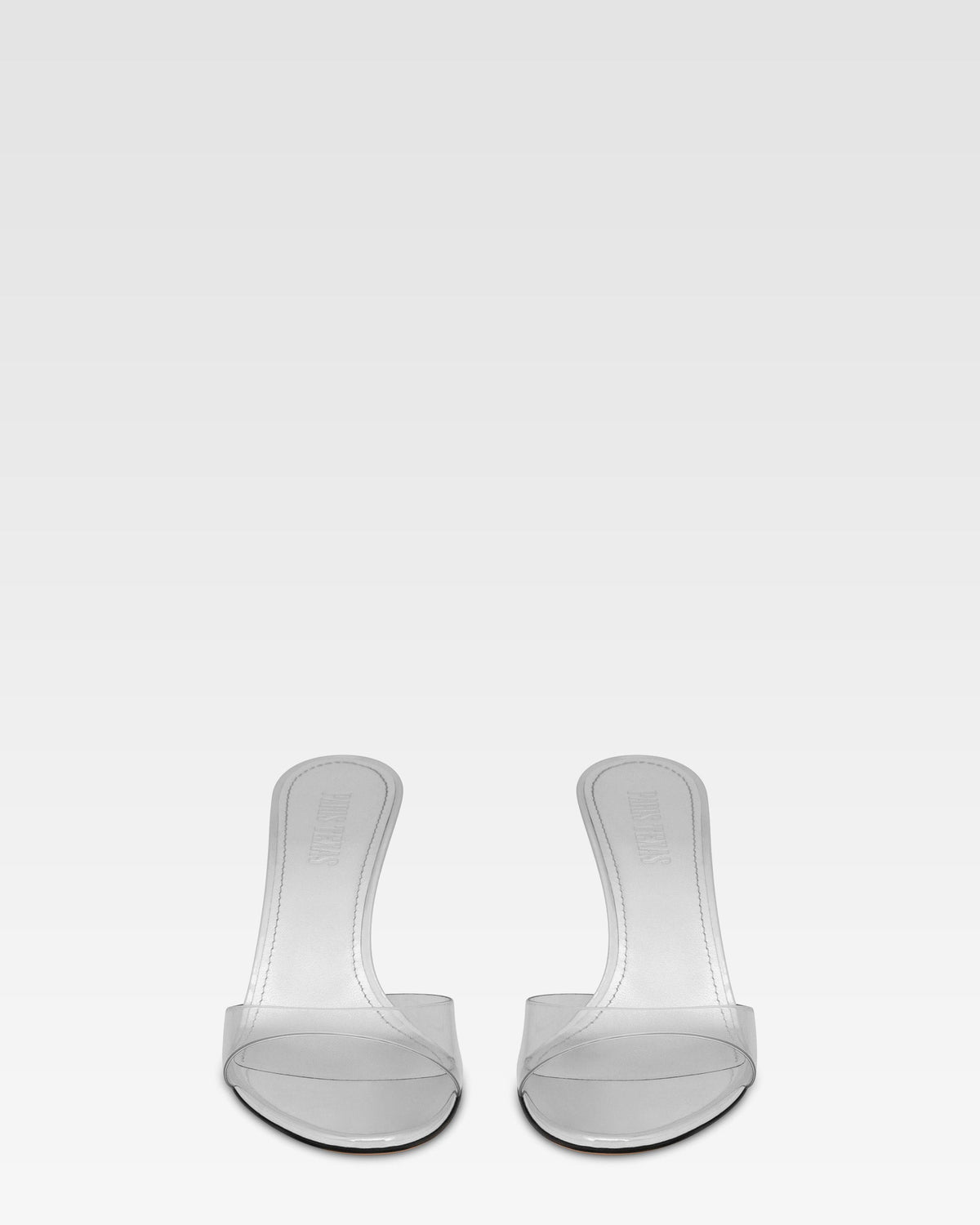 Mules en PVC y piel espejada