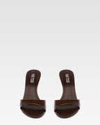 Patent leather mule