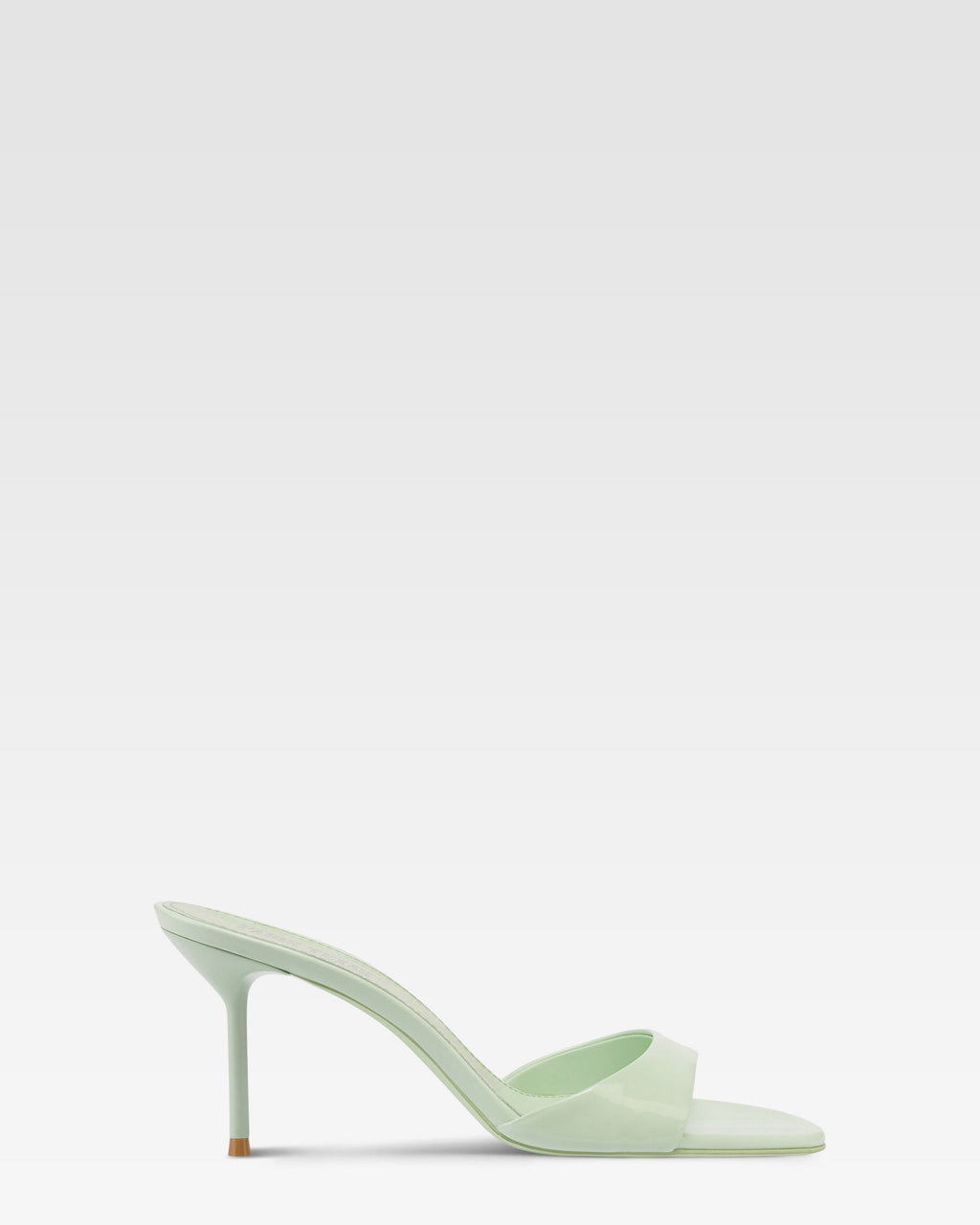 Mules in vernice menta