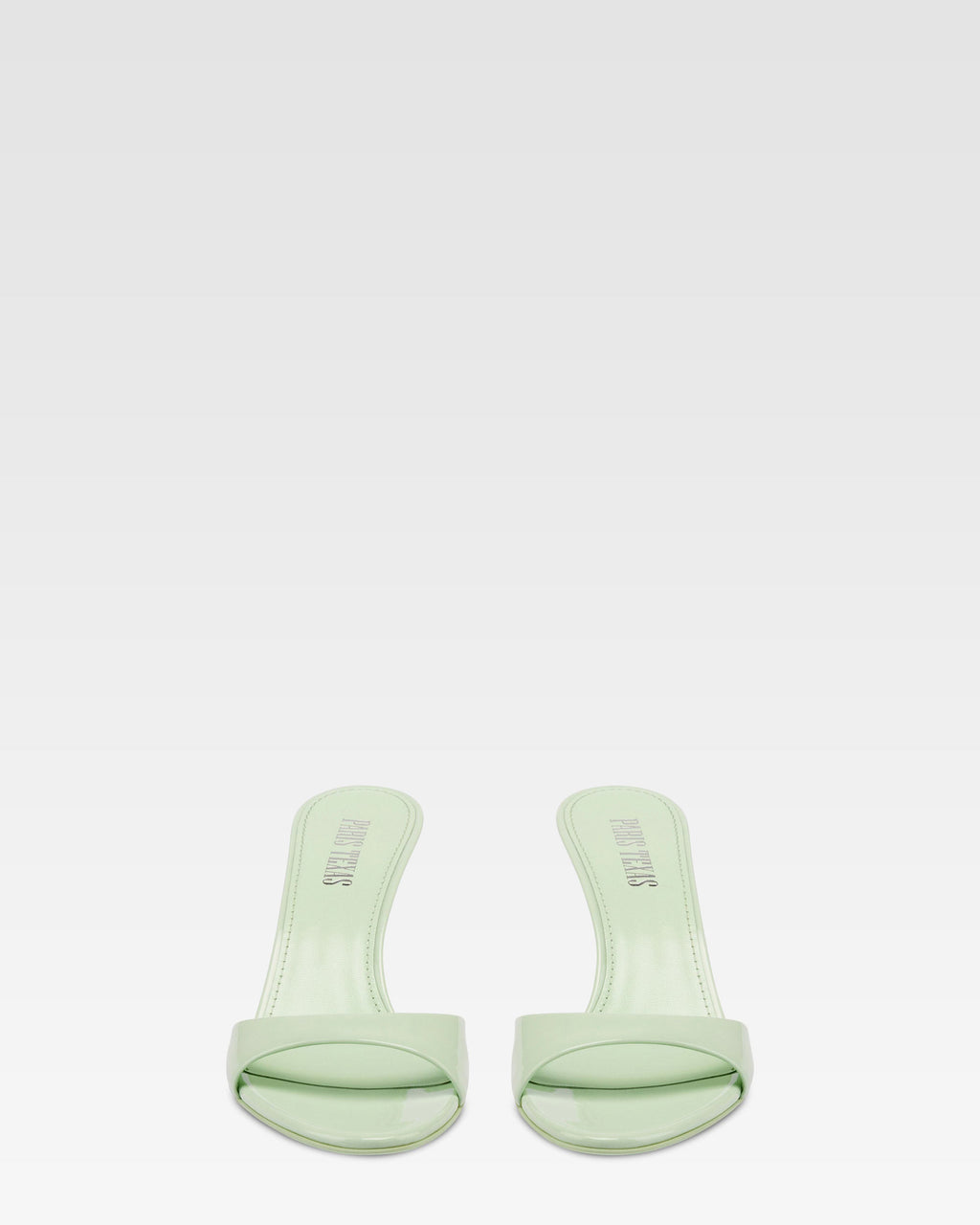 Mules in vernice menta