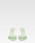 Mules in vernice menta