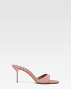 Dark blush patent leather mule