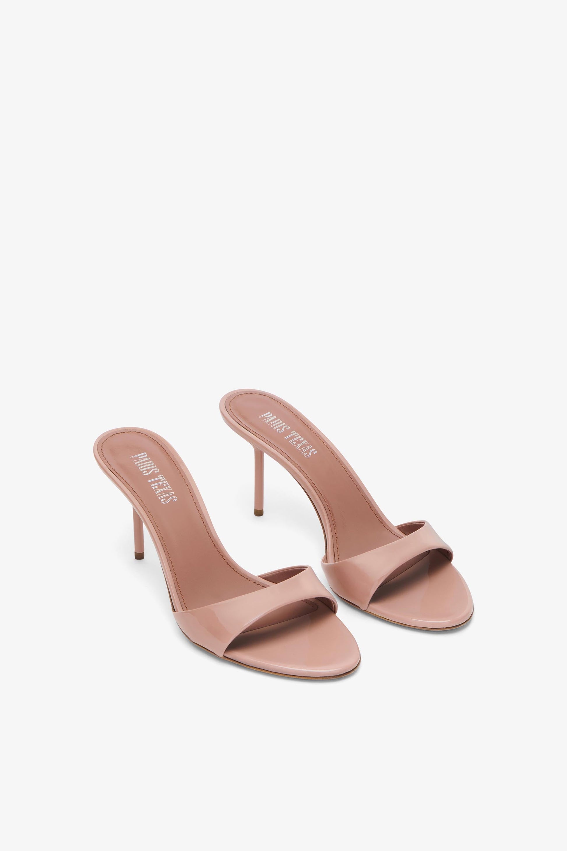 Mule in vernice rosa fard scuro