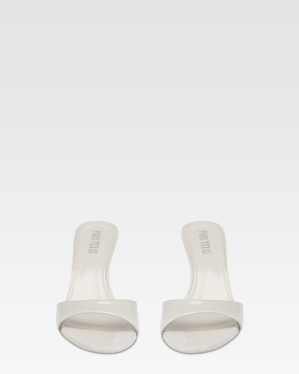 Mules in vernice grigia