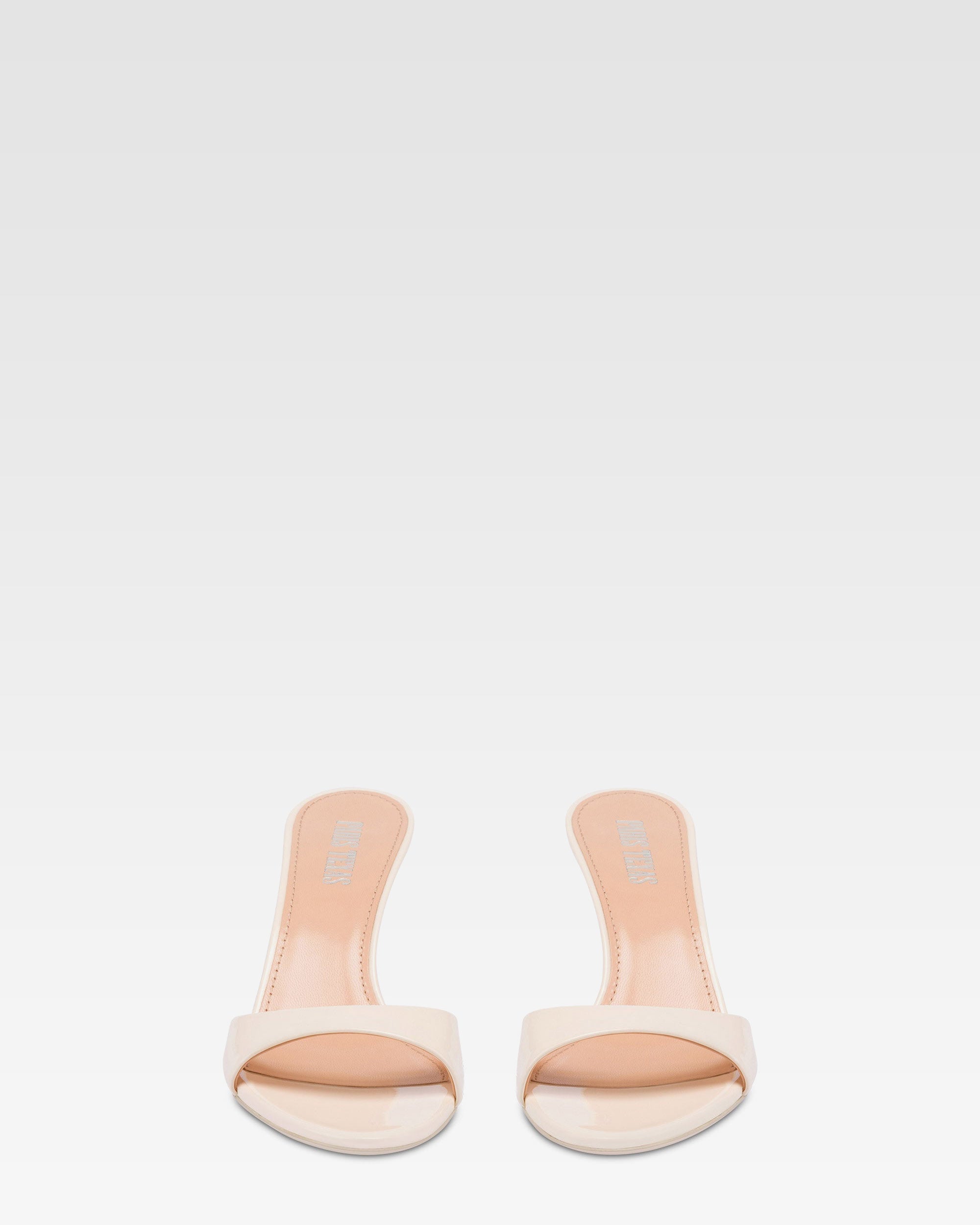 Mules in vernice avorio