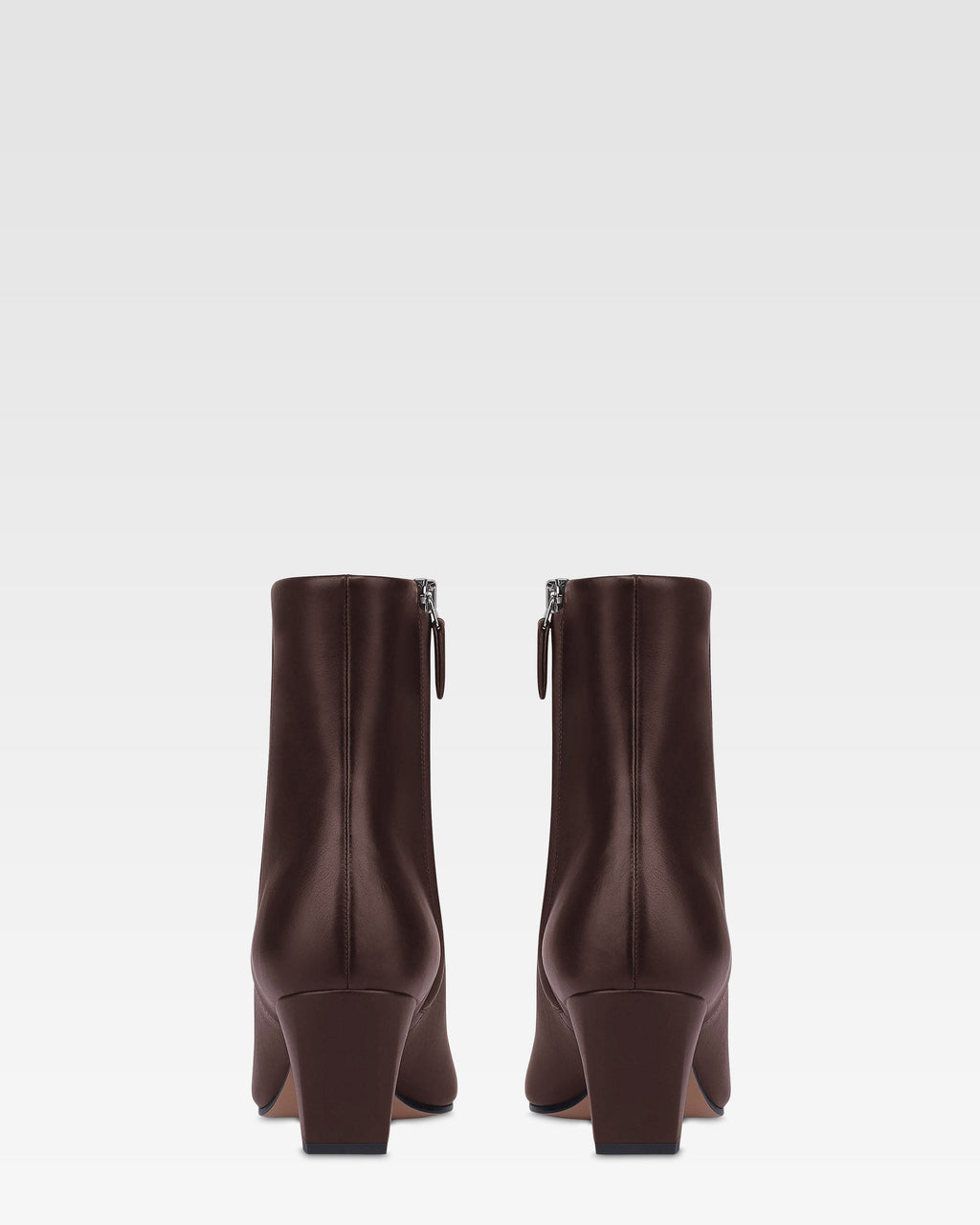 Ankle boots in mocha calf leather